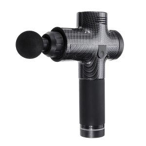 4-in-1 LCD Electric Massage Gun Carbon Fibre
