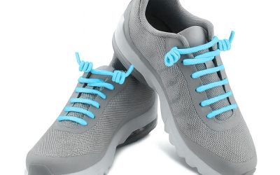 Elastic Curly Spring Spiral No-Tie Shoelaces Blue