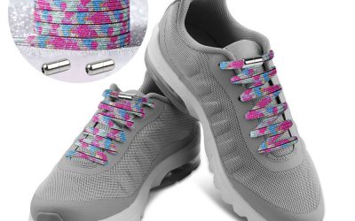 Casual Elastic Lock No-Tie Shoelaces Glitter Floral