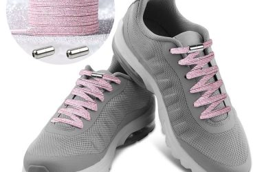 Casual Elastic Lock No-Tie Shoelaces Glitter Pink