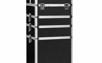 Makeup Case Organiser Trolley 7-in-1 Aluminium Black Diamond