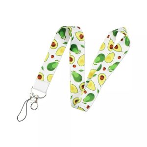 Lanyard Polyester Cruise Travel ID Avocado Love
