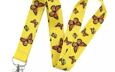 Lanyard Polyester Cruise Travel ID Butterflies