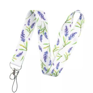 Lanyard Polyester Cruise Travel ID Lavender