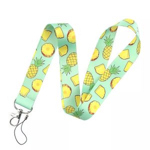 Lanyard Polyester Cruise Travel ID Pineapples