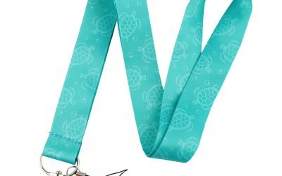 Lanyard Polyester Cruise Travel ID Sea Turtles Turquoise
